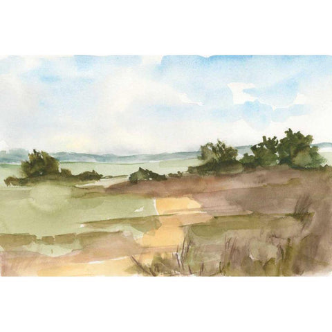 Fall Fields II Black Modern Wood Framed Art Print by Harper, Ethan