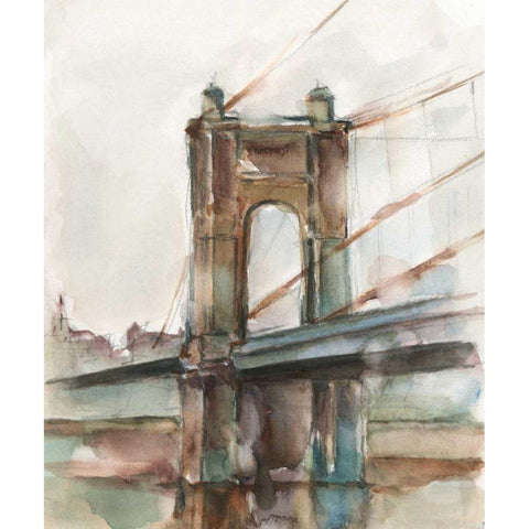 Bridge at Sunset I Black Modern Wood Framed Art Print by Harper, Ethan