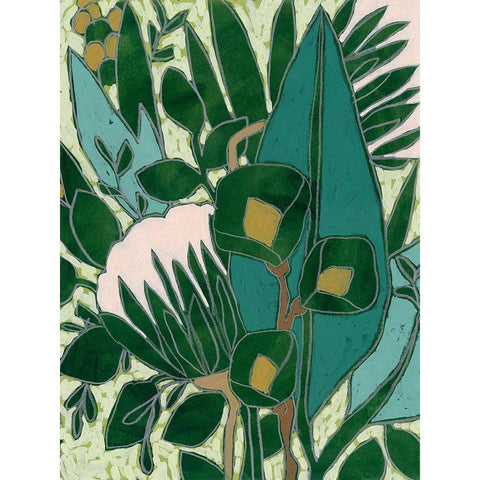Bottle Glass Garden I Black Modern Wood Framed Art Print by Vess, June Erica