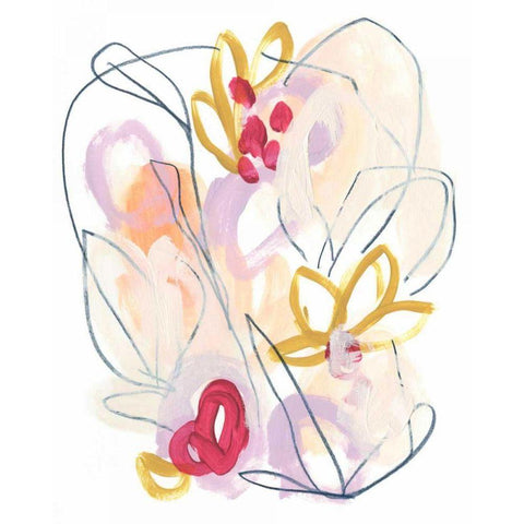 Balance Bloom II Black Modern Wood Framed Art Print with Double Matting by Vess, June Erica