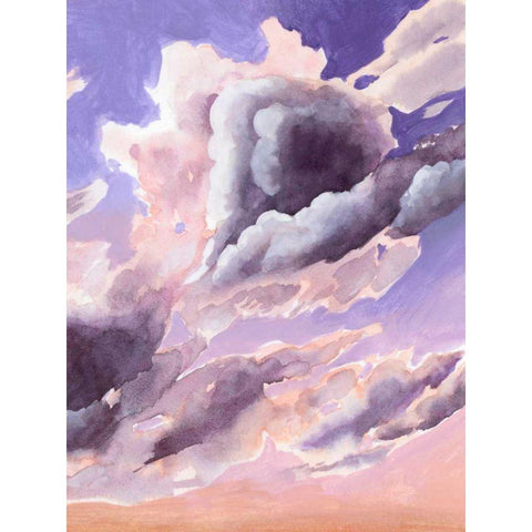 Amethyst Cumulus II Black Modern Wood Framed Art Print by Popp, Grace