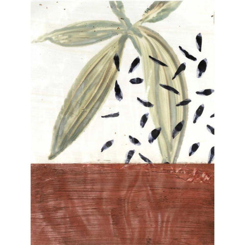 Ceramic Leaves IV White Modern Wood Framed Art Print by Stramel, Renee W.