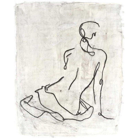 Embellished Gestural Contour I Gold Ornate Wood Framed Art Print with Double Matting by Harper, Ethan