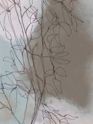 Windy Branch II White Modern Wood Framed Art Print with Double Matting by Moore, Regina