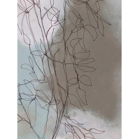 Windy Branch II White Modern Wood Framed Art Print by Moore, Regina