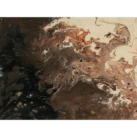 Dark Flow I White Modern Wood Framed Art Print by Moore, Regina