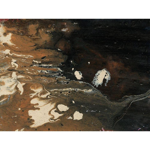 Dark Flow II Black Modern Wood Framed Art Print by Moore, Regina