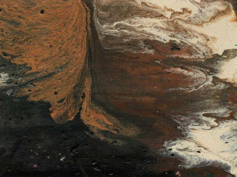Dark Flow III Black Ornate Wood Framed Art Print with Double Matting by Moore, Regina