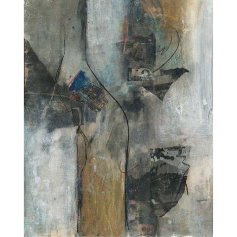 Gathering II Black Modern Wood Framed Art Print by Combs, Joyce