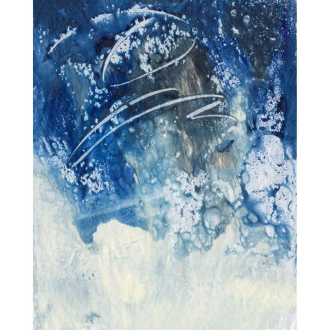 Sky Fall III Black Modern Wood Framed Art Print with Double Matting by Combs, Joyce