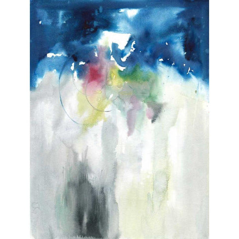 Rising II Black Modern Wood Framed Art Print by Combs, Joyce