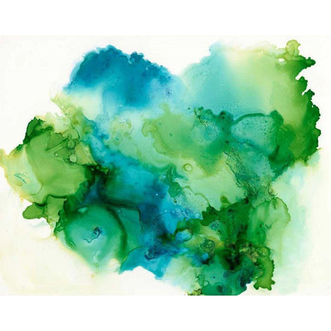 Leafy II White Modern Wood Framed Art Print by Combs, Joyce