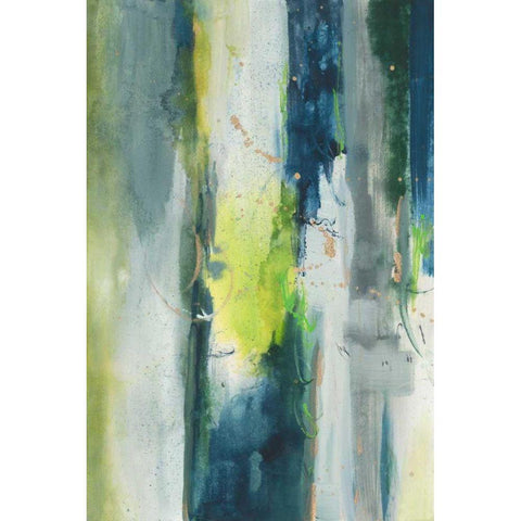 Treetops I Gold Ornate Wood Framed Art Print with Double Matting by Combs, Joyce