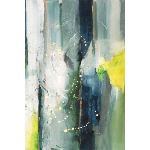 Treetops II White Modern Wood Framed Art Print by Combs, Joyce