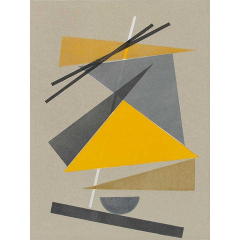Homage to Bauhaus I White Modern Wood Framed Art Print by Delamater, Rob