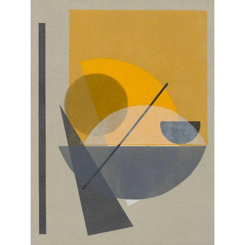 Homage to Bauhaus II White Modern Wood Framed Art Print by Delamater, Rob
