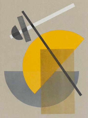 Homage to Bauhaus IV White Modern Wood Framed Art Print with Double Matting by Delamater, Rob