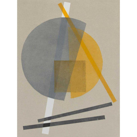 Homage to Bauhaus V White Modern Wood Framed Art Print by Delamater, Rob