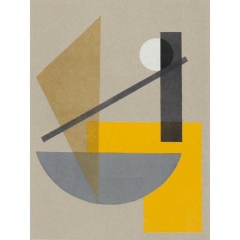 Homage to Bauhaus VII Black Modern Wood Framed Art Print with Double Matting by Delamater, Rob
