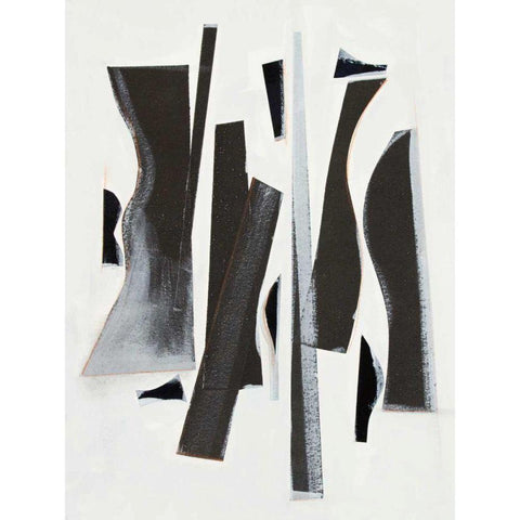 Rhythm Cadence I White Modern Wood Framed Art Print by Delamater, Rob