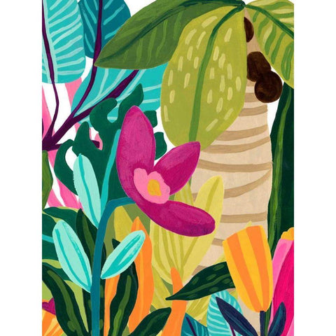 Island Thicket I Black Modern Wood Framed Art Print with Double Matting by Vess, June Erica