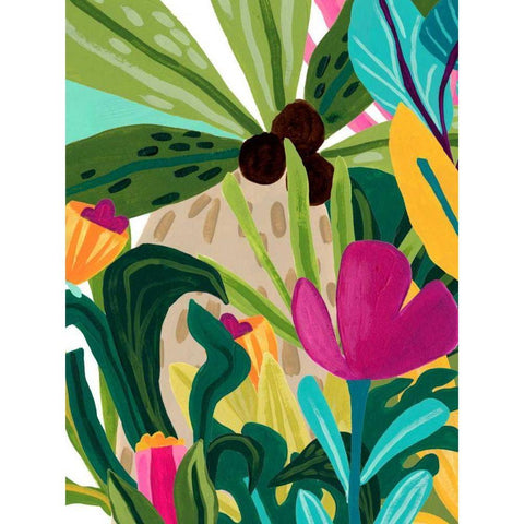 Island Thicket II Black Modern Wood Framed Art Print with Double Matting by Vess, June Erica