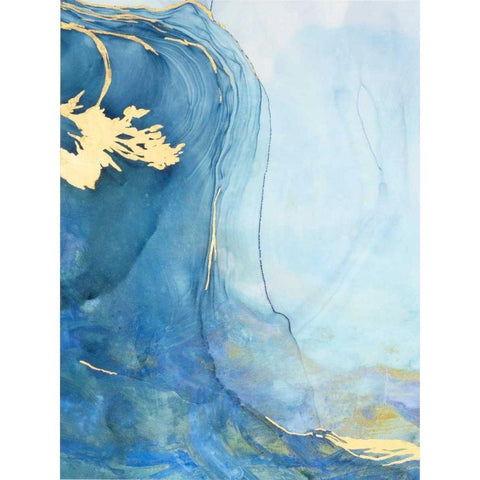 Sea Whirl II Gold Ornate Wood Framed Art Print with Double Matting by Borges, Victoria