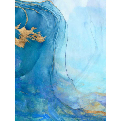 Sea Whirl II White Modern Wood Framed Art Print by Borges, Victoria