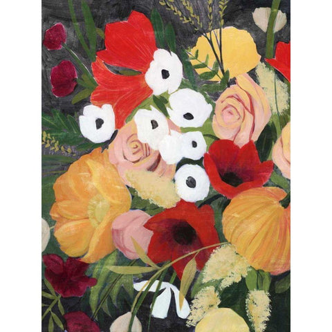 November Bouquet I Black Modern Wood Framed Art Print with Double Matting by Popp, Grace