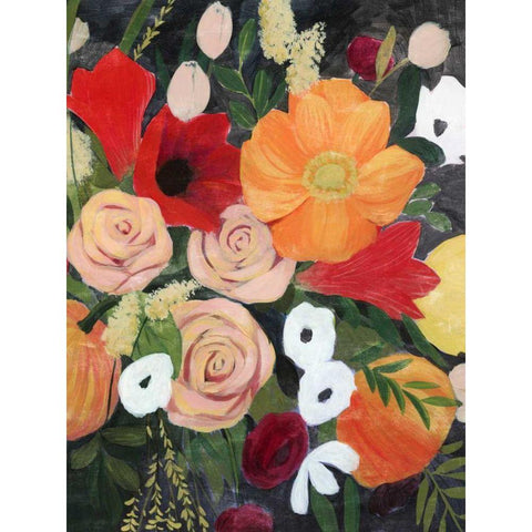 November Bouquet II Gold Ornate Wood Framed Art Print with Double Matting by Popp, Grace