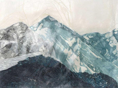 Glacial Peaks I Black Ornate Wood Framed Art Print with Double Matting by Lam, Vanna