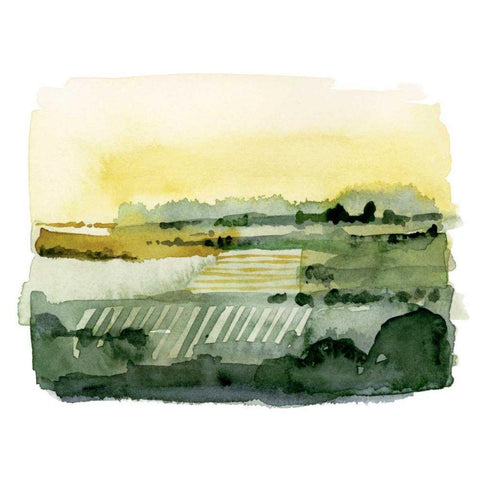 Blotted Landscape I Black Modern Wood Framed Art Print with Double Matting by Borges, Victoria