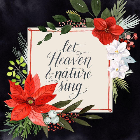 Heaven and Nature III Black Ornate Wood Framed Art Print with Double Matting by Popp, Grace