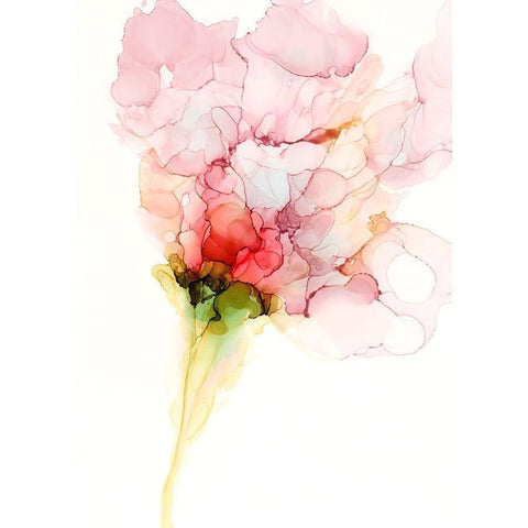 Flower Passion I Gold Ornate Wood Framed Art Print with Double Matting by Goldberger, Jennifer