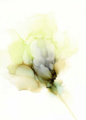 Fluid Bloom II Black Ornate Wood Framed Art Print with Double Matting by Goldberger, Jennifer