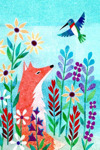 Forest Creatures IV White Modern Wood Framed Art Print with Double Matting by Conway, Kim