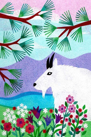 Forest Creatures V White Modern Wood Framed Art Print with Double Matting by Conway, Kim