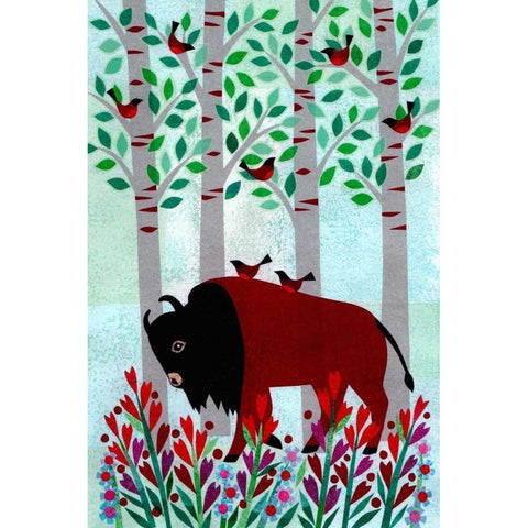 Forest Creatures VI White Modern Wood Framed Art Print by Conway, Kim