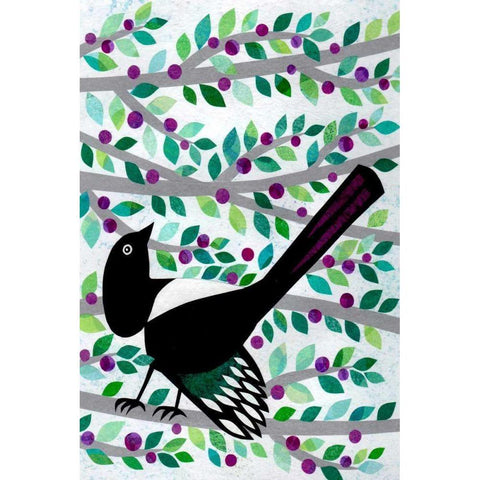 Forest Creatures X Black Modern Wood Framed Art Print with Double Matting by Conway, Kim