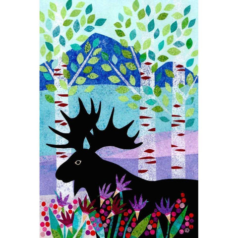 Forest Creatures XII Black Modern Wood Framed Art Print by Conway, Kim