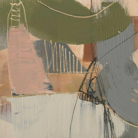 Swinging Lines I White Modern Wood Framed Art Print by Goldberger, Jennifer