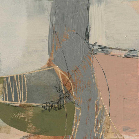 Swinging Lines II Gold Ornate Wood Framed Art Print with Double Matting by Goldberger, Jennifer