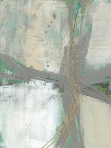 Golden Weave II Black Ornate Wood Framed Art Print with Double Matting by Goldberger, Jennifer