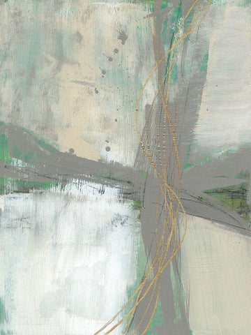 Golden Weave II Black Ornate Wood Framed Art Print with Double Matting by Goldberger, Jennifer