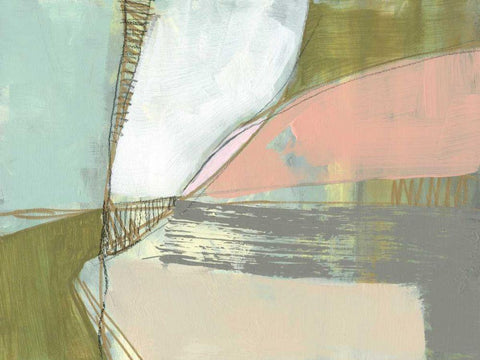 Segmented Spaces I Black Ornate Wood Framed Art Print with Double Matting by Goldberger, Jennifer