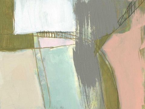 Segmented Spaces II White Modern Wood Framed Art Print with Double Matting by Goldberger, Jennifer