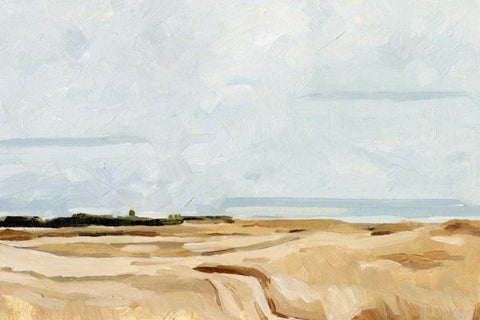 Quiet Coast II White Modern Wood Framed Art Print with Double Matting by Caroline, Emma