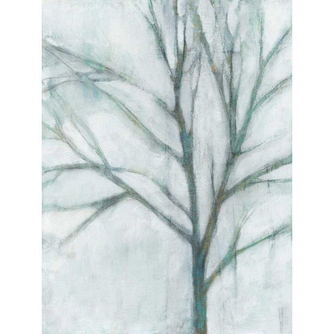 Tree with White Sky I Black Modern Wood Framed Art Print with Double Matting by Goldberger, Jennifer