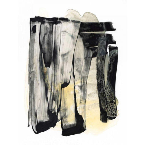 Noir Essence I Black Modern Wood Framed Art Print with Double Matting by Stramel, Renee W.