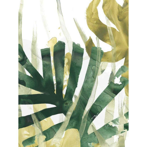 Palm Impression I Black Modern Wood Framed Art Print with Double Matting by Vess, June Erica